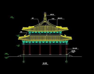 大觀樓古建筑設(shè)計CAD圖紙